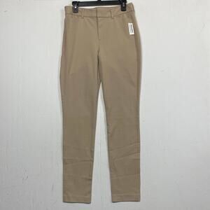 Old Navy Beige High Rise Pixie Secret Smooth Pockets Pants Size 10 NWT